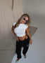 BASE RIBBED CROP TEE WHITE