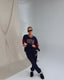 VARSITY SWEAT PANTS - NAVY