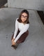 CREAM SIGNATURE BUTTER LONG SLEEVE TOP