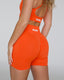 BOLD BBL SCRUNCH SEAMLESS SHORTS - ORANGE