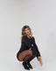 BLACK SIGNATURE BUTTER LONG SLEEVE TOP