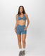 SECOND SKIN CROSS OVER 6”SHORTS - SEA BLUE