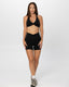SECOND SKIN CROSS OVER 6”SHORTS - BLACK