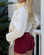 Signature Invisible Scrunch Shorts|Cherry