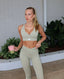 Butter Cross Over Bra - Sage