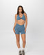 SECOND SKIN CROSS OVER 6”SHORTS - SEA BLUE