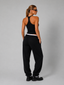 Base Ribbed Singlet | Black