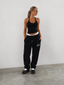 Base Ribbed Singlet | Black